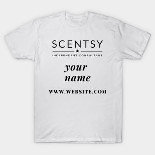 scentsy independent consultant gift ideas with custom name and website T-Shirt